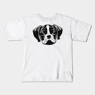 Boxer dog face Kids T-Shirt